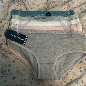 Nautica Women's Briefs Set - Gray, Pink, Blue, White